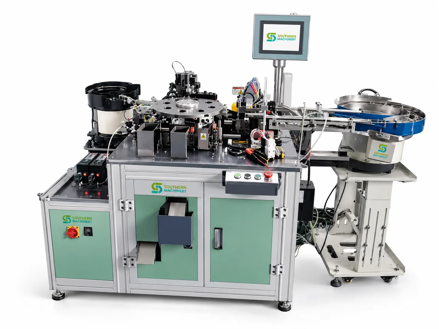 Southern Machinery automatic riveting machine s-90sr automatic touch sensor spring cover plate assembly and riveting machine