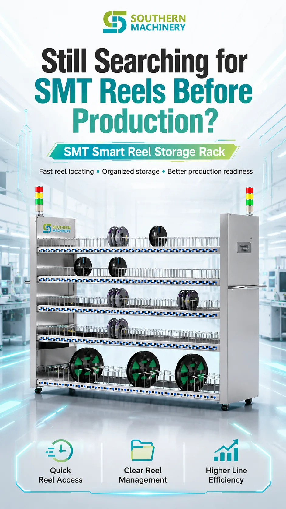Southern Machinery smt reel storage rack product view 015