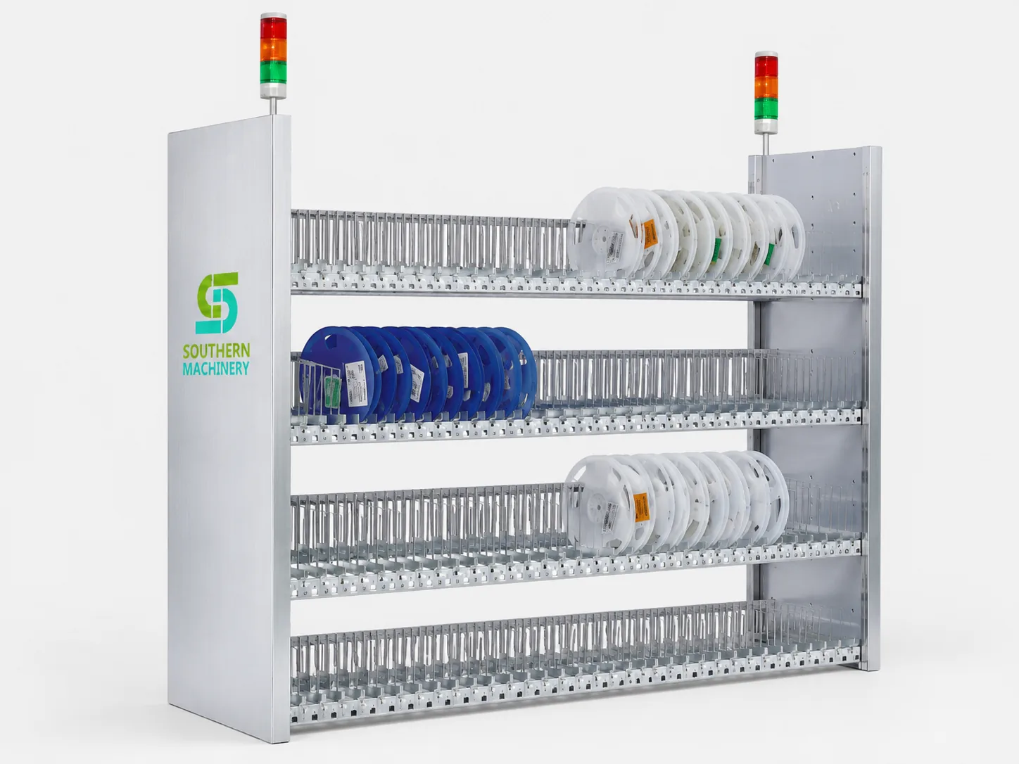 Southern Machinery smt reel storage rack 4 layers 13 inch reels smart reel storage rack