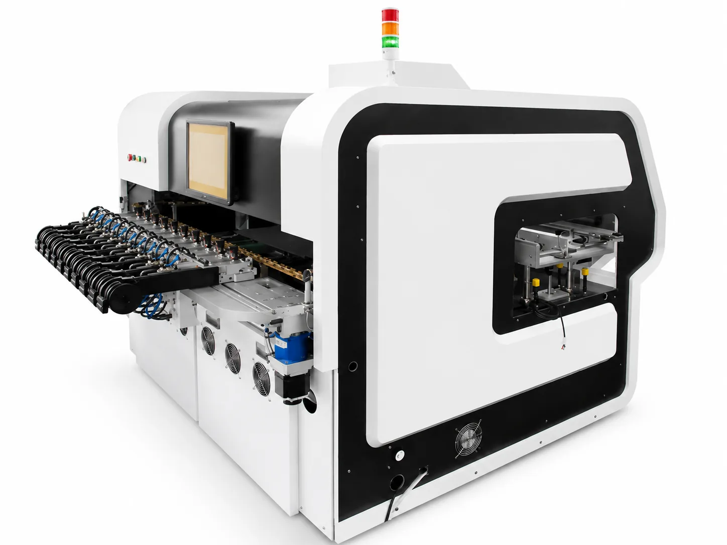 Southern Machinery tht component insertion machine s3000 automatic radial component insertion machine rear side view