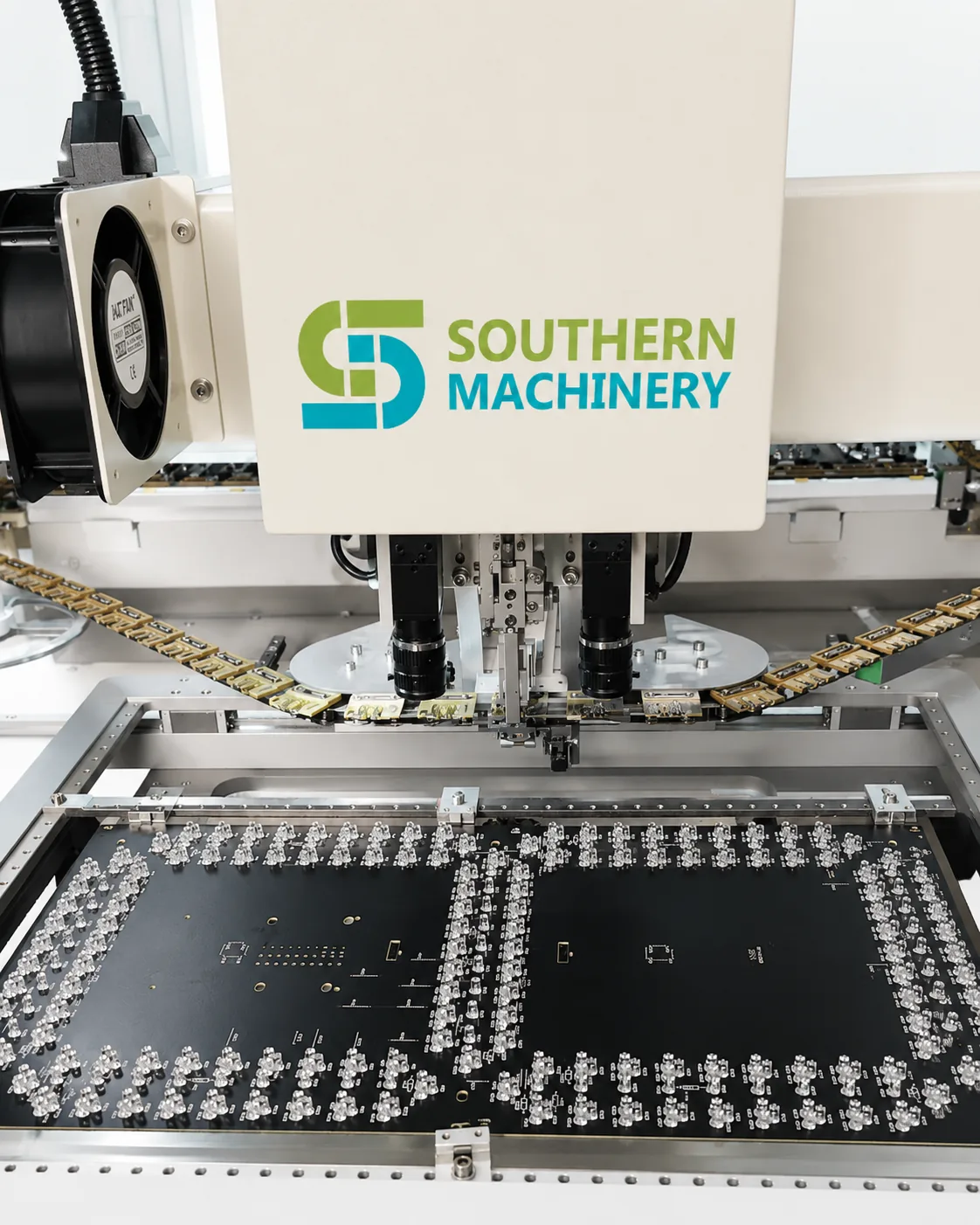 Southern Machinery tht component insertion machine s3000 radial auto insertion machine internal detail photos