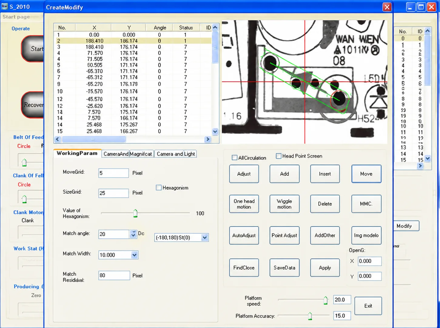 Southern Machinery tht component insertion machine s3010a radial insertion machine interior view camera visual operating system
